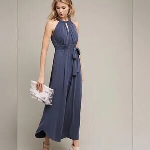 NWT Anthropologie Moulinette Soeurs Eremita Navy Belted Jumpsuit XL